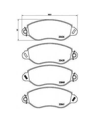 Pastillas de freno delanteras BREMBO P 24 053 - FORD TRANSIT Van