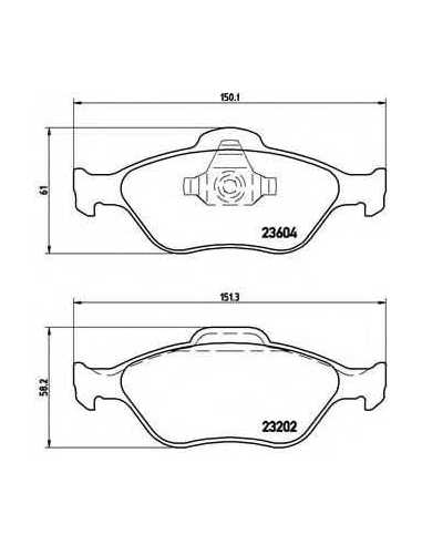 Pastillas de freno delanteras BREMBO P 24 055 - MAZDA DEMIO