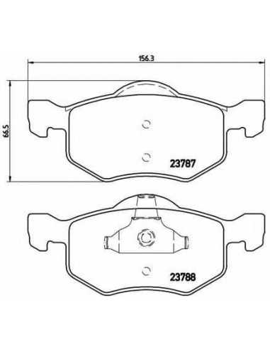 Pastillas de freno delanteras BREMBO P 24 056 - FORD USA ESCAPE