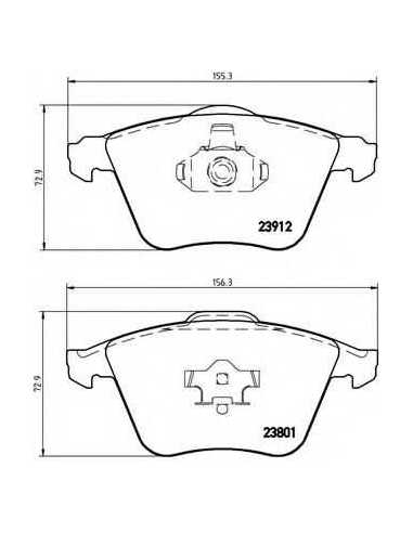 Pastillas de freno delanteras BREMBO P 24 057 - VOLVO C70 II Descapotable