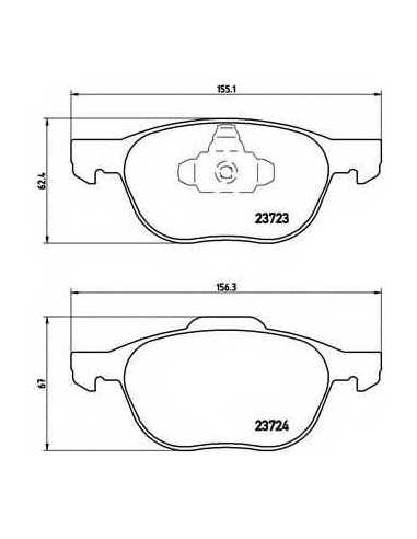 Pastillas de freno delanteras BREMBO P 24 061 - FORD C-MAX II Van