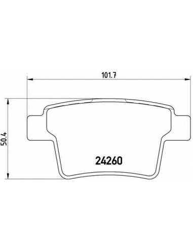 Pastillas de freno traseras BREMBO P 24 063 - FORD MONDEO Mk III Sedán