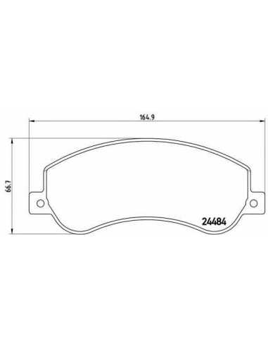 Pastillas de freno delanteras BREMBO P 24 064 - FORD TRANSIT Caja/Chasis
