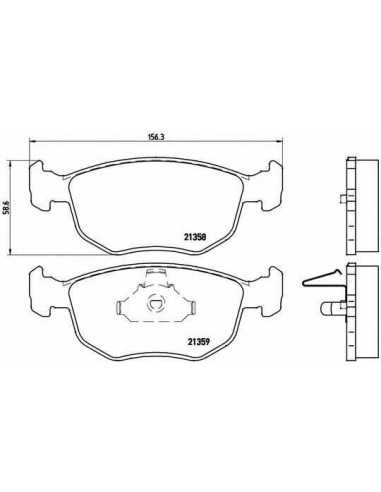 Pastillas de freno delanteras BREMBO P 24 069 - FORD USA CONTOUR