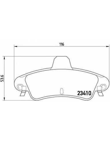 Pastillas de freno traseras BREMBO P 24 070 - FORD MONDEO   Sedán