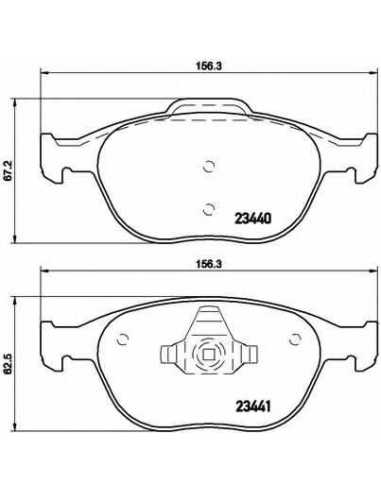 Pastillas de freno delanteras BREMBO P 24 071 - FORD IKON V