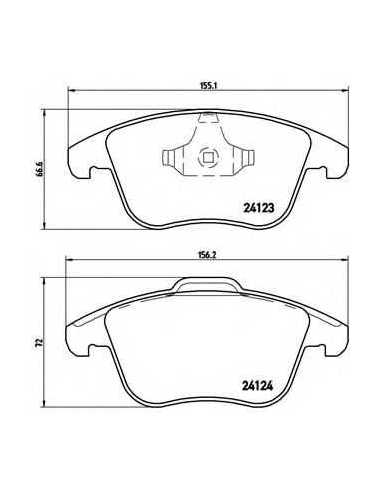 Pastillas de freno delanteras BREMBO P 24 076 - LAND ROVER LR2