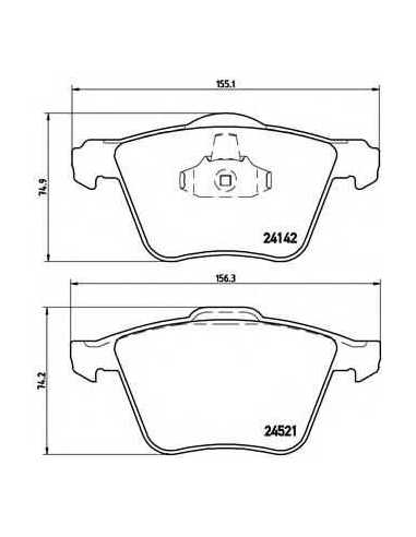 Pastillas de freno delanteras BREMBO P 24 077 - FORD GALAXY