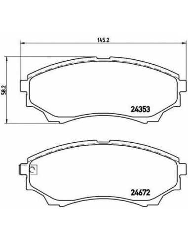 Pastillas de freno delanteras BREMBO P 24 147 - MAZDA BT-50 Caja/Chasis