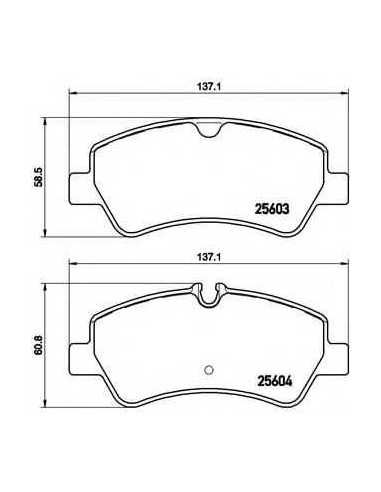 Pastillas de freno traseras BREMBO P 24 160 - FORD TRANSIT Autobús
