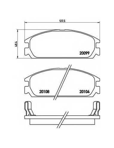 Pastillas de freno delanteras BREMBO P 28 010 - HONDA INTEGRA