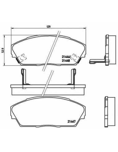 Pastillas de freno delanteras BREMBO P 28 013 - HONDA PRELUDE Mk III