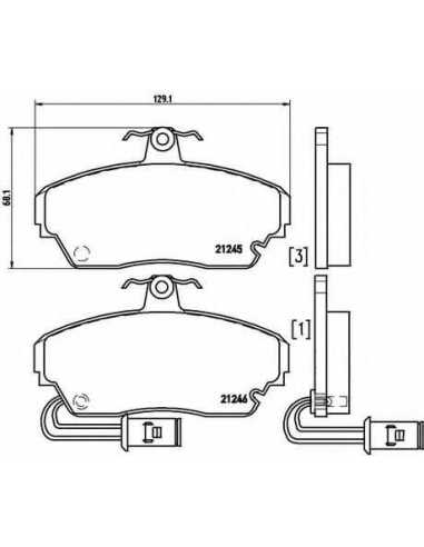 Pastillas de freno delanteras BREMBO P 28 014 - TATA B-LINE