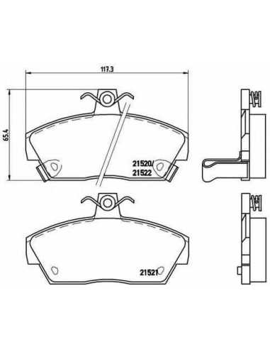 Pastillas de freno delanteras BREMBO P 28 019 - ROVER 200 Coupé