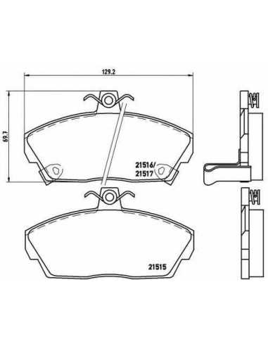 Pastillas de freno delanteras BREMBO P 28 020 - LAND ROVER FREELANDER Soft Top