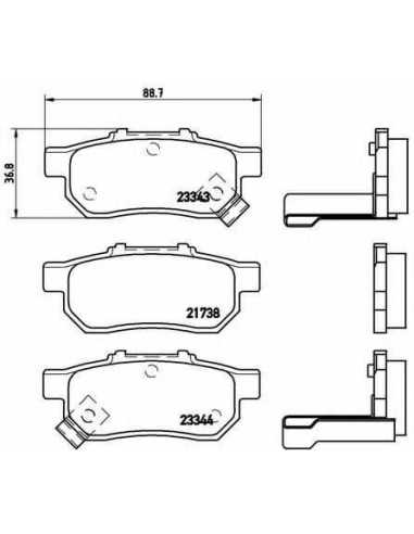 Pastillas de freno BREMBO P 28 025 - MAZDA 626 Mk III Ranchera familiar