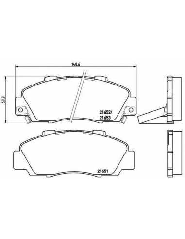 Pastillas de freno delanteras BREMBO P 28 026 - HONDA CIVIC Mk V Fastback