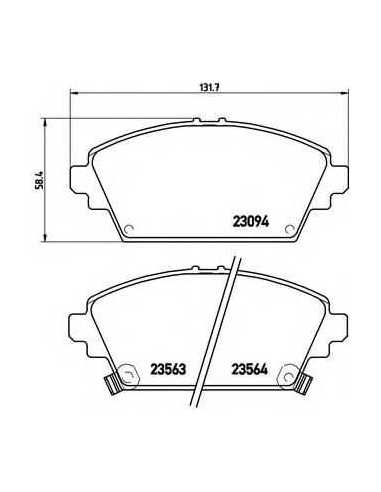Pastillas de freno delanteras BREMBO P 28 029 - HONDA ACCORD Mk VII Fastback