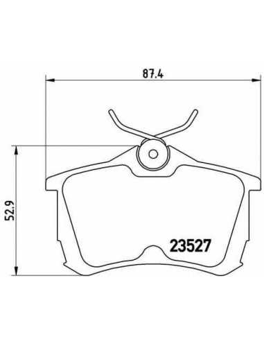 Pastillas de freno traseras BREMBO P 28 030 - HONDA ACCORD Mk VII