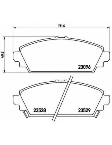 Pastillas de freno delanteras BREMBO P 28 031 - HONDA ACCORD Mk VII