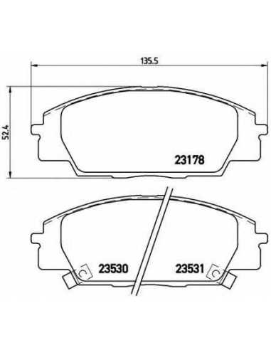Pastillas de freno delanteras BREMBO P 28 032 - HONDA CIVIC VIII Hatchback