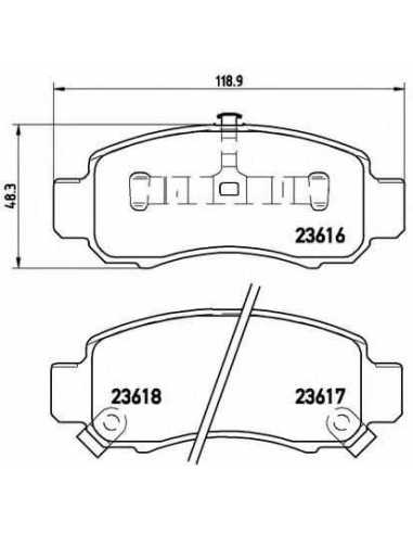 Pastillas de freno delanteras BREMBO P 28 033 - HONDA INSIGHT