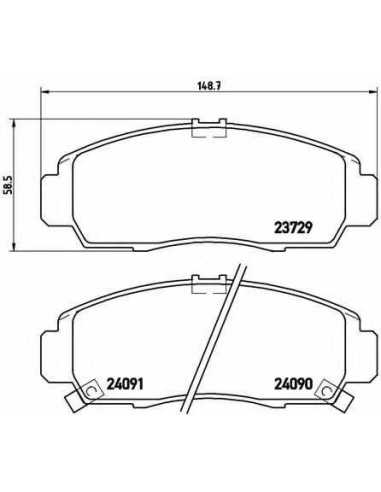 Pastillas de freno delanteras BREMBO P 28 034 - HONDA ODYSSEY