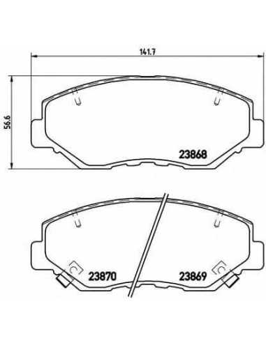 Pastillas de freno delanteras BREMBO P 28 035 - HONDA ACCORD EURO VIII