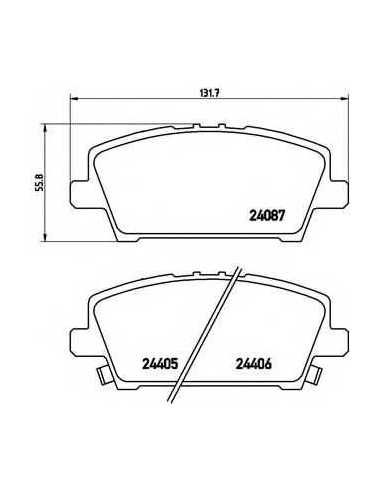 Pastillas de freno delanteras BREMBO P 28 037 - HONDA CIVIC VIII Hatchback