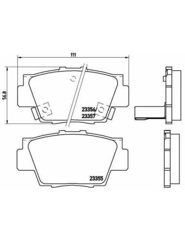 Pastillas de freno traseras BREMBO P 28 040 - HONDA NSX Coupé