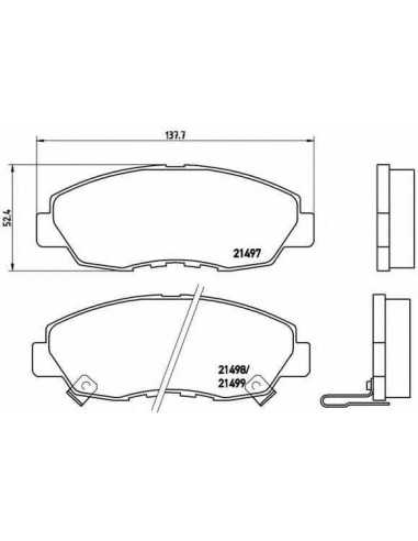 Pastillas de freno delanteras BREMBO P 28 042 - HONDA BALLADE VIII Sedán