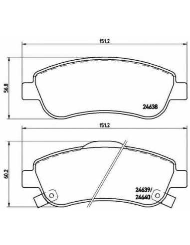 Pastillas de freno delanteras BREMBO P 28 045 - HONDA CR-V Mk III