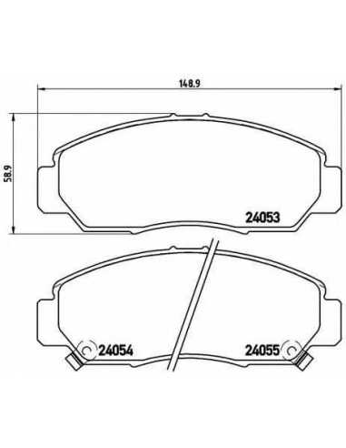 Pastillas de freno delanteras BREMBO P 28 047 - HONDA ACCORD EURO VIII