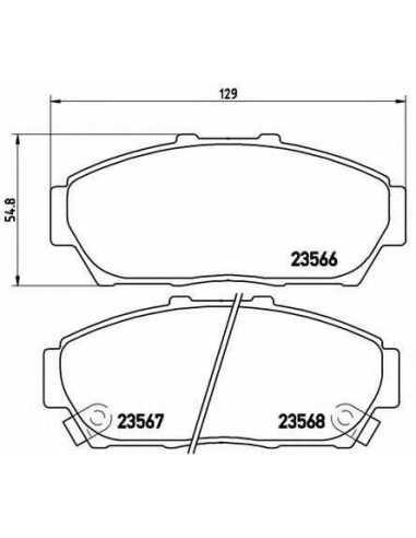 Pastillas de freno delanteras BREMBO P 28 048 - HONDA INTEGRA Coupé