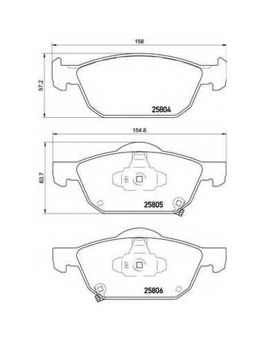 Pastillas de freno delanteras BREMBO P 28 076 - HONDA CIVIC IX Tourer