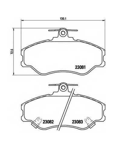 Pastillas de freno delanteras BREMBO P 30 005 - HYUNDAI PORTER Pick-up