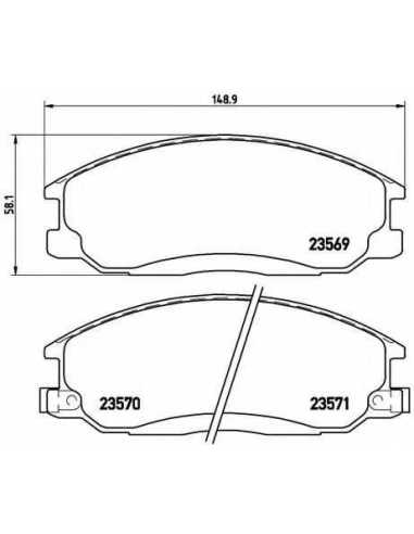 Pastillas de freno delanteras BREMBO P 30 013 - DAEWOO REXTON