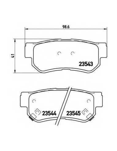 Pastillas de freno traseras BREMBO P 30 014 - HYUNDAI HIGHWAY VAN