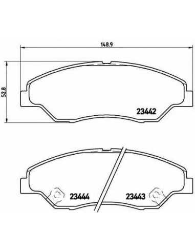 Pastillas de freno delanteras BREMBO P 30 015 - KIA RETONA