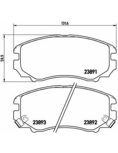 Pastillas de freno delanteras BREMBO P 30 018 - KIA SPORTAGE