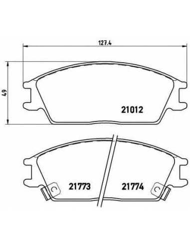 Pastillas de freno delanteras BREMBO P 30 024 - HYUNDAI EXCEL