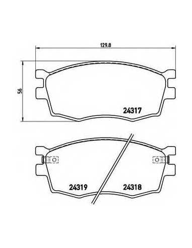 Pastillas de freno delanteras BREMBO P 30 026 - HYUNDAI AVEGA III