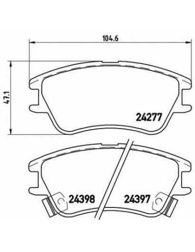 Pastillas de freno delanteras BREMBO P 30 027 - HYUNDAI AMICA