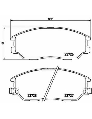 Pastillas de freno delanteras BREMBO P 30 028 - KIA AMANTI
