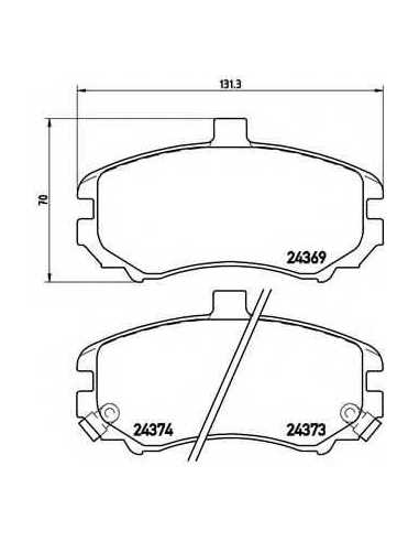 Pastillas de freno delanteras BREMBO P 30 029 - HYUNDAI AVANTE Sedán