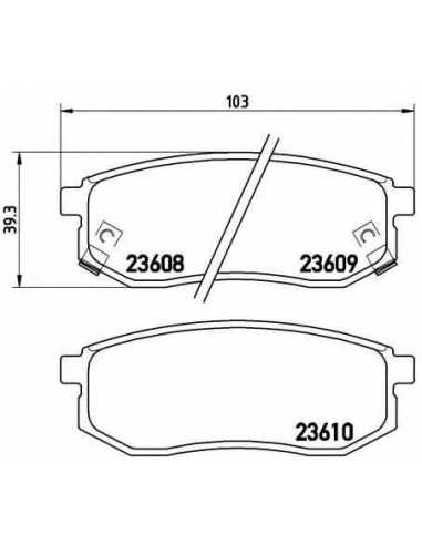 Pastillas de freno traseras BREMBO P 30 030 - KIA JOICE