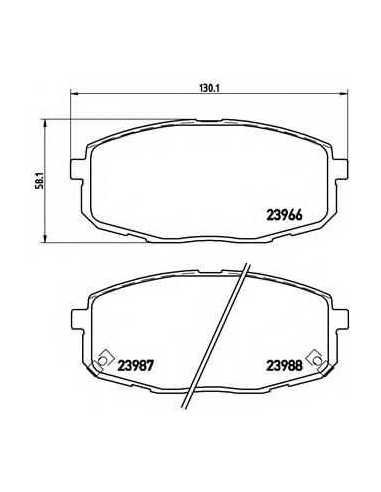 Pastillas de freno delanteras BREMBO P 30 034 - KIA CARENS Mk II