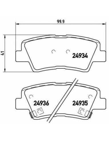 Pastillas de freno traseras BREMBO P 30 047 - SSANGYONG KORANDO