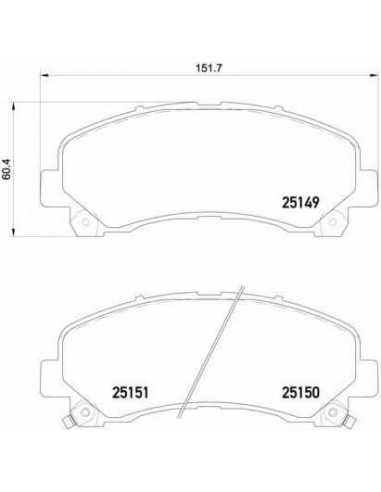 Pastillas de freno delanteras BREMBO P 34 007 - ISUZU D-MAX
