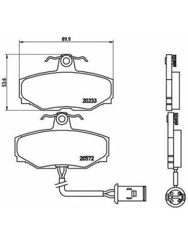 Pastillas de freno traseras BREMBO P 36 006 - DAIMLER XJ 40